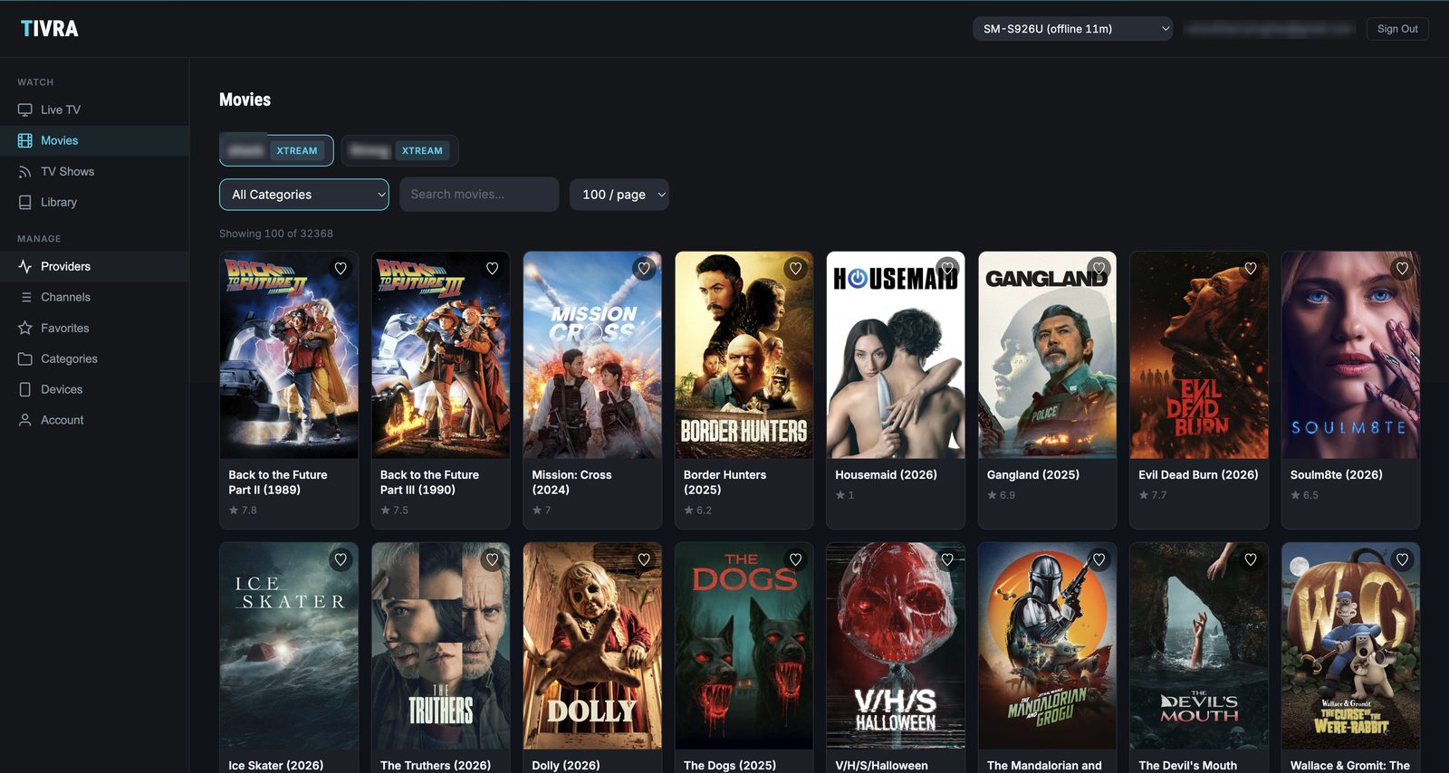 TIVRA Dashboard - Movies